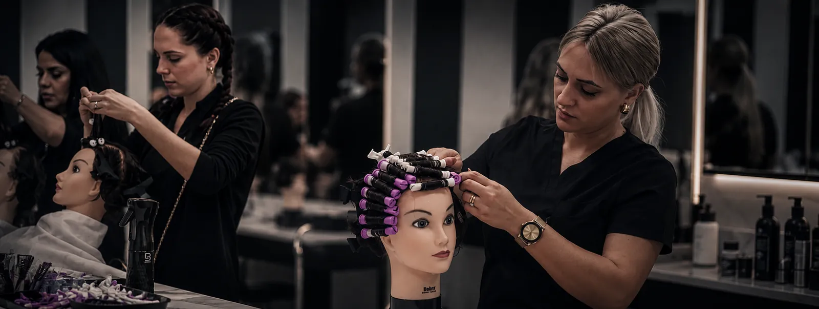 Students training at YS Cosmetology Academy in McAllen